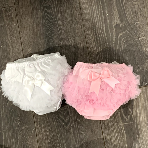 Frilly knickers white - white, pink