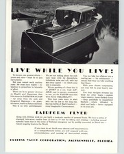 1941 PAPER AD Fairform Flyer Motor Boat Yacht 32' 72' Cruiser Fishing Boats