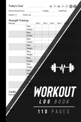 Workout log book - log, book,