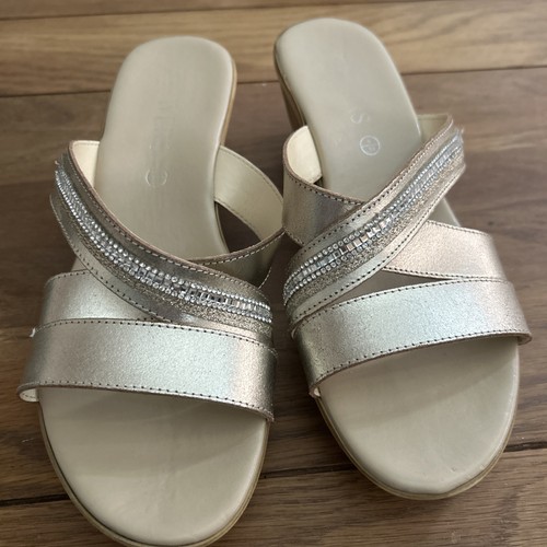Ladies pavers gold - gold, wedges
