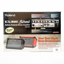 Roland CUBE Street Red w/ Box Case AC Adapter Battery-Powered Stereo Amp Tested