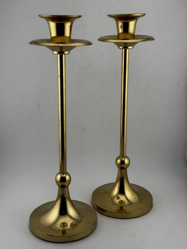 Pair vintage tall brass - vintage,