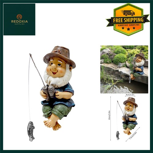 Charming fishing gnome - fishing,