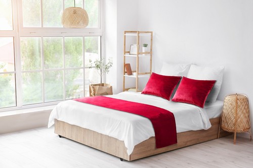 Bed runner plush - bed, in