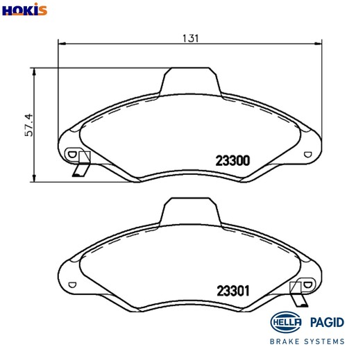 Brake pad set disc - set,