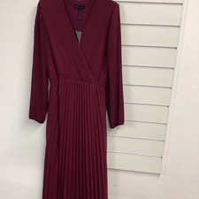 Burgundy wrap  Front Pleated
