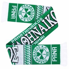 Panathinaikos FC Super League Football Crest Fans Souvenir Scarf, 100% Acrylic