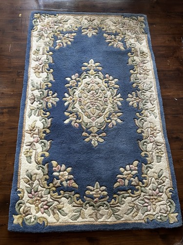 Beautiful vintage rug blue - beautiful,
