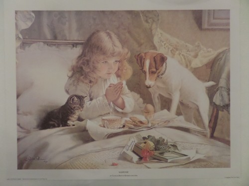 Vintage print oil painting - print,