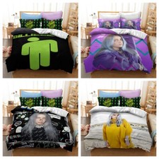 3D Billie Eilish Bedding Set Duvet Cover Set Bedroom Quilt Cover Pillowcase Gift