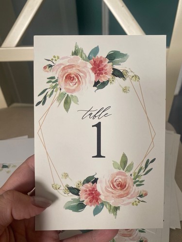 Handmade wedding table numbers - wedding,