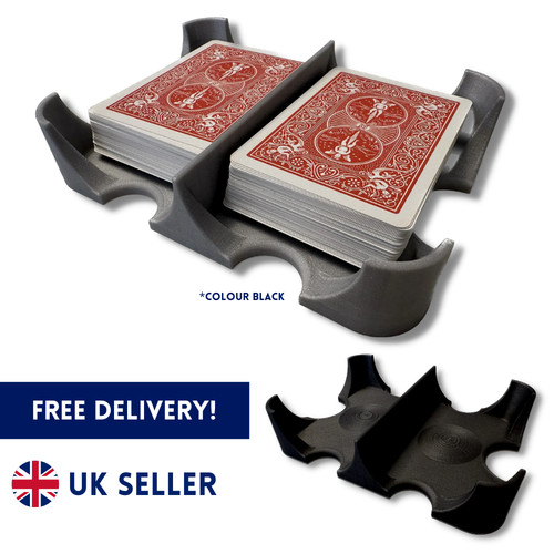 Black playing card - card, tray