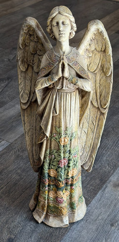 Praying angel garden statue - garden,
