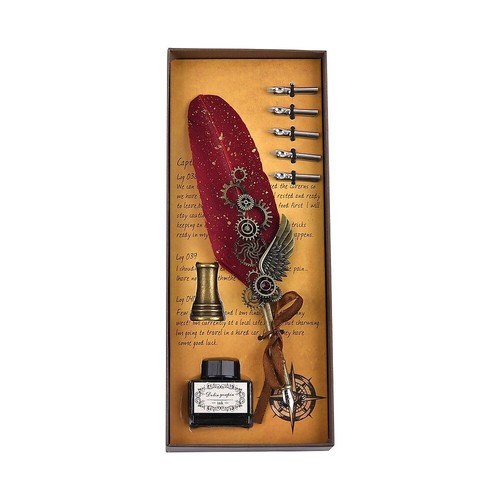Vintage carving feather pen - vintage,