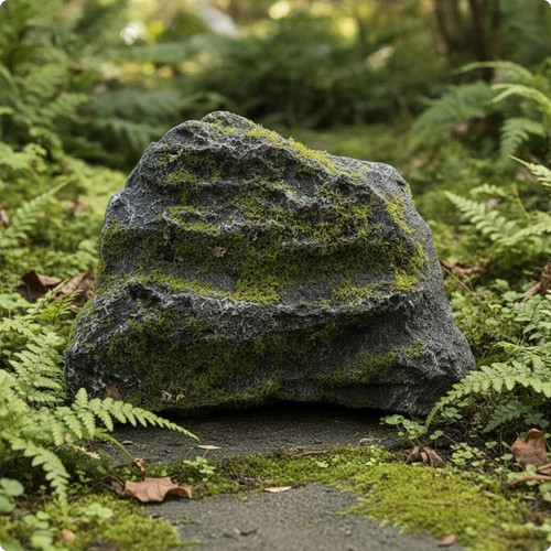 Faux rock with - with, lichen