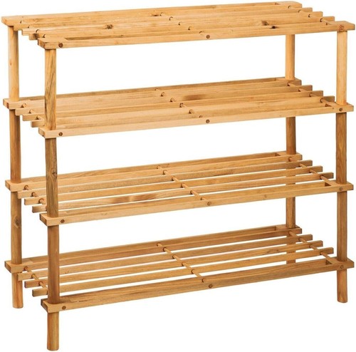 4tier wooden shoe rack - 4tier,