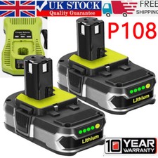 For RYOBI P108 18V One+ Plus High Capacity Battery Lithium Ion RB18L50 / Charger