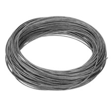 3/64" (1.2mm) 100ft 304 Stainless Steel Cable Wire Rope 7 x 7 Strands PVC Coated