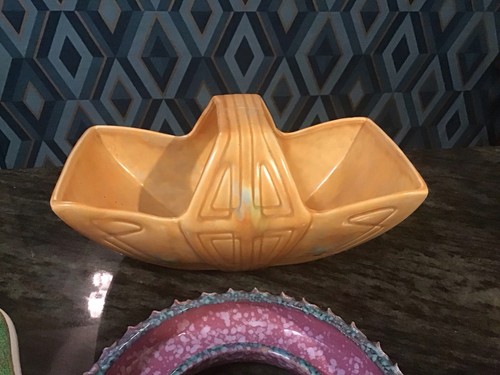 Art deco pottery - basket, with