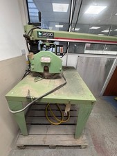 Radial arm wooden saw