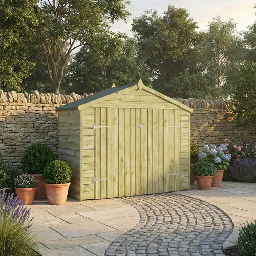 Wooden garden bike - garden, shed