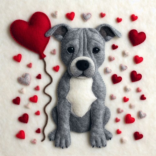 Luxury grey staffie staffy - grey,
