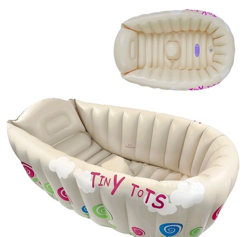 Inflatable baby bath tub with - inflatable,