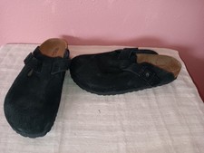 Birkenstock Boston Black Suede Soft Bed Clogs Shoes Unisex Size EU 37 US L6 M4