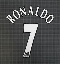 RONALDO #7 1997-2007 Player Size Premier League White Nameset Lextra