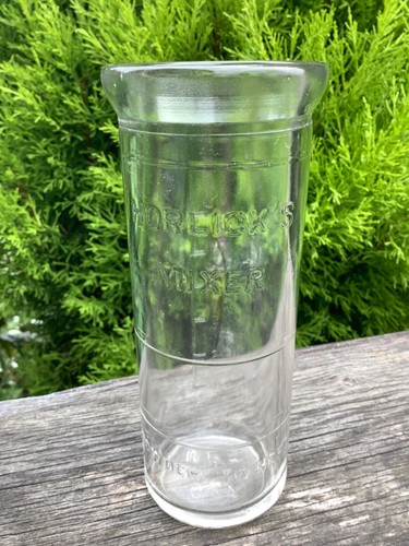 Vintage glass horlicks mixer - glass,