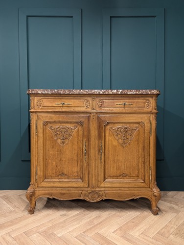 Carved oak french sideboard - oak,