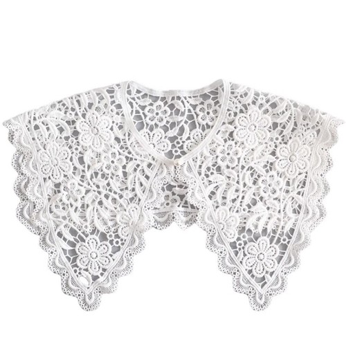 Ivory lace false collar - lace,
