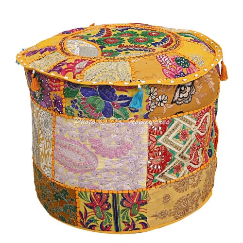 Patchwork pouf ottoman indian - pouf,