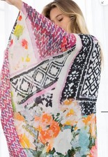 Anthropologie Saachi Kimono Jacket – Boho Floral Print, One Size, Worn Once