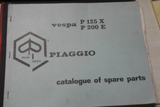 Vespa Scooter P200E & P125X Parts Manual catalogue of spare parts 77 pages