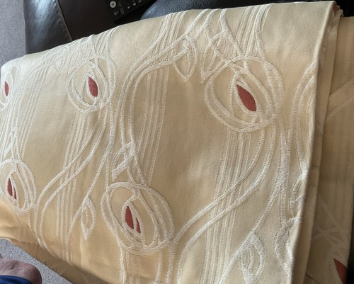 Gold eyelet curtains - eyelet,
