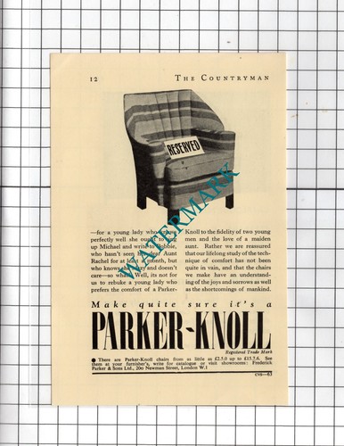 Parker knoll chair - advert,