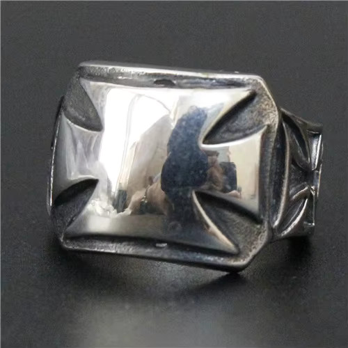 Men biker cross ring 316l - cross,