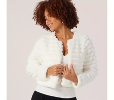 Nina Leonard Ribbed Soft Faux