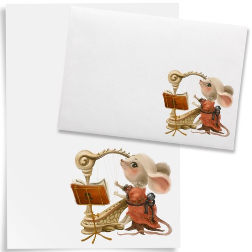 Mouse letter writing set - mouse,