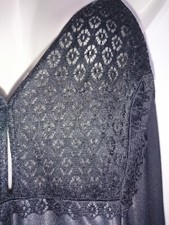 VTG BLACK SEMI SHEER GLOSSY