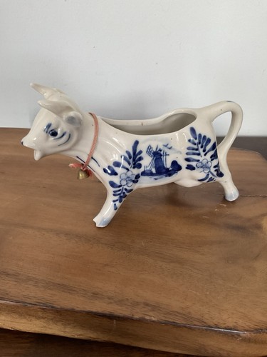 Cow figurine vintage delft - figurine,