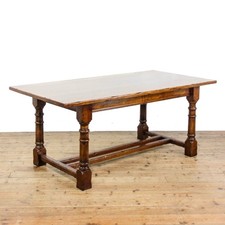 Antique Early 20th Century Oak Refectory Table (M-6486)