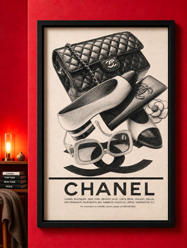 Chanel framed fashion - chanel,