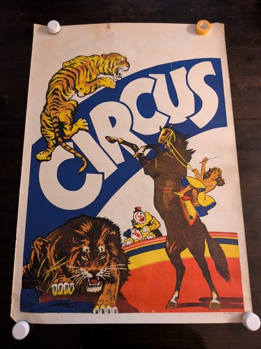 Vintage 1950 circus poster - 1950's,