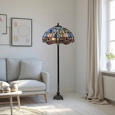 Blue Dragonfly Tiffany Floor