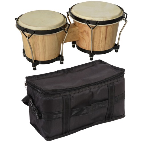 Homcom wooden bongo drum - homcom,