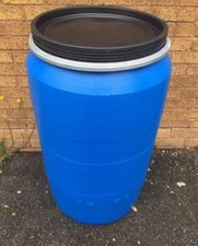 Open Top Plastic 240l Barrel Drum Keg Storage With Wide Mouth Lid & Clamp