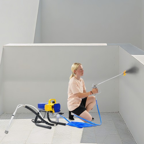 Wall paint spray gun spraying - wall,