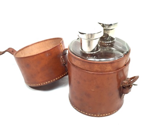 Antique glass bottle - glass, flask